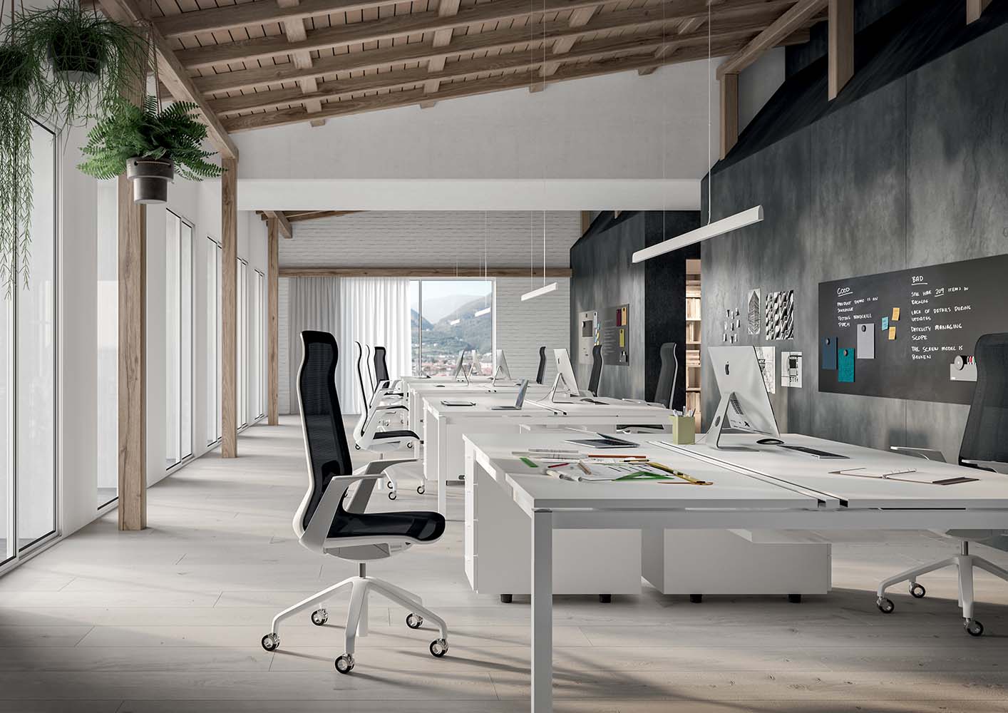 Električna dvižna miza in ergonomski stol